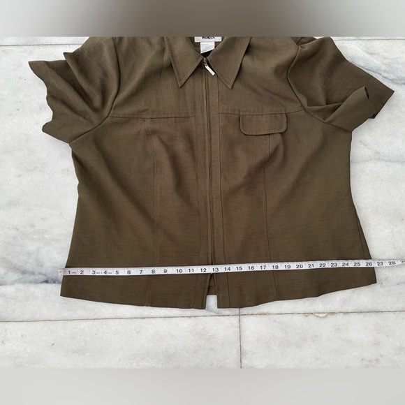 VTG Plaza South Jacket Olive Green Full Zip Women 20W Utility Minimalist Casual - Picture 8 of 9